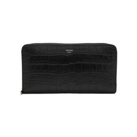 Celine Crocodile Zipped Wallet Zip Long - Picture 1 of 5